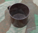 Enamel British brown tea mug